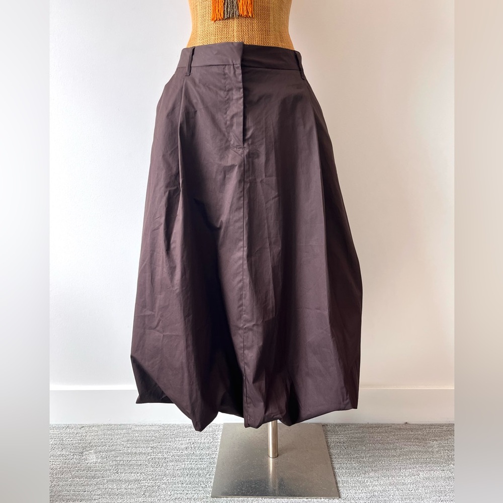 Zara Brown Midi Bubble Skirt
